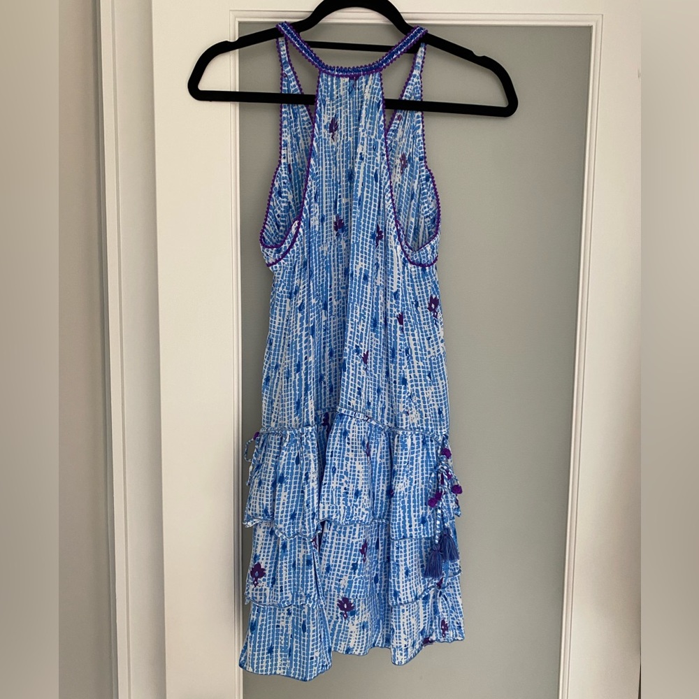 Poupette Blue & Purple Racerback Summer Dress Small - Picture 2 of 4
